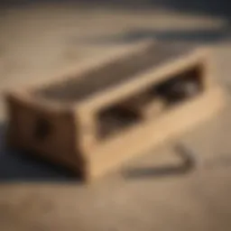 A classic wooden rat trap demonstrating its design and mechanism