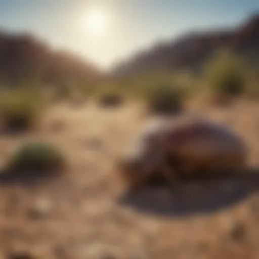 Desert landscape with pest hotspots during summer