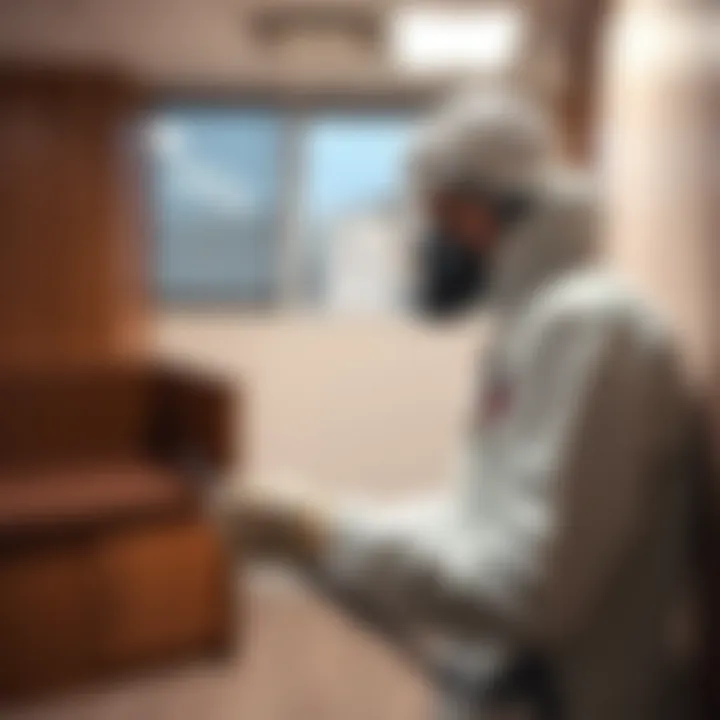 A pest control professional treating a doctor's office for bed bugs