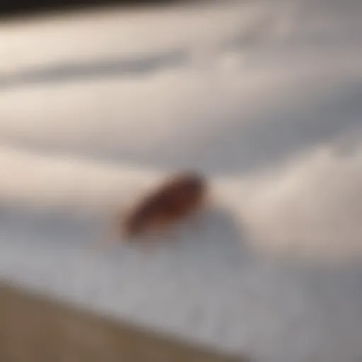 A close-up view of bed bugs on a mattress