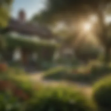 Lush Yard with Effective Fly Control A lush yard with various plants thriving while maintaining fly control