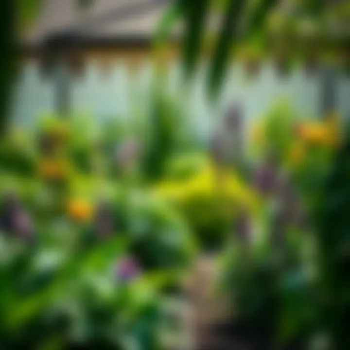 A serene garden thriving without chemical pest control