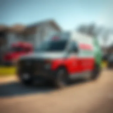Braman Pest service vehicle parked outside a residence