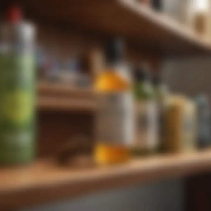 Eco-friendly pest control products displayed on a shelf.