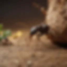 A close-up of different ant species found in households