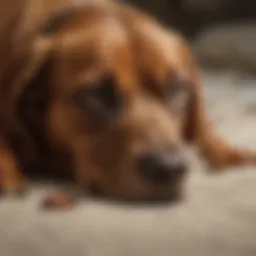 A trained dog showcasing its keen sense of smell in a bed bug detection scenario
