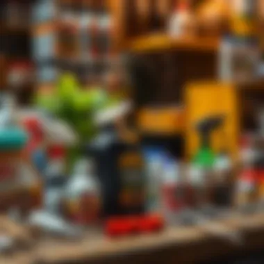 Eco-friendly pest control products displayed