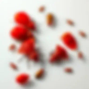 Diagram showing red coat pest life cycle