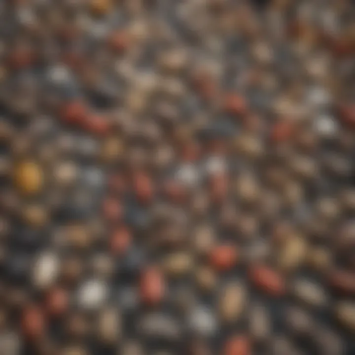 Close-up view of various bait types suitable for mouse stations.