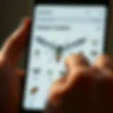 Detailed view of an insect identification app interface showcasing various features.