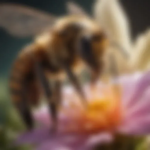 Close-up of a honeybee on a flower