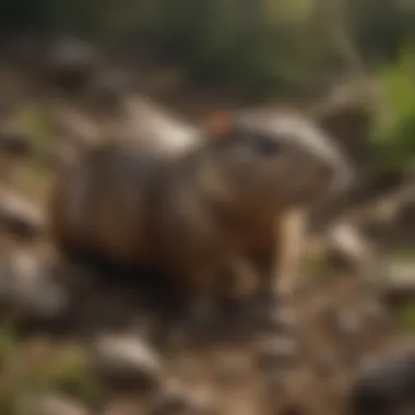 Diagram showing the biological habits of pocket gophers