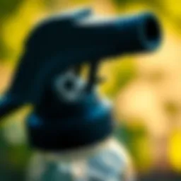 A close-up view of a chemical mosquito spray canister.