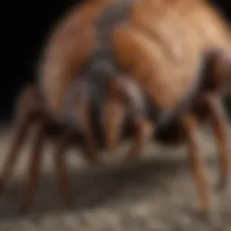 A close-up view of a tick on a pet's fur