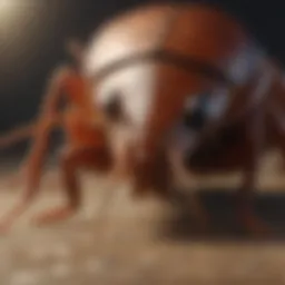 Close-up of a cockroach in its natural habitat