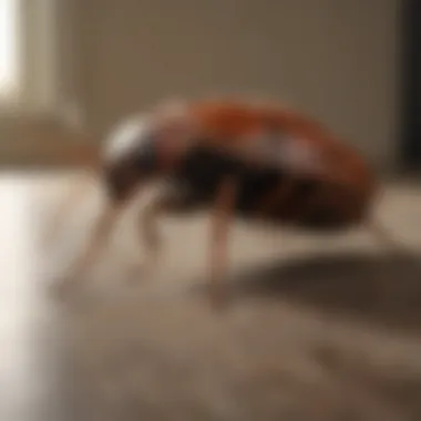 Professional pest control technician inspecting a home