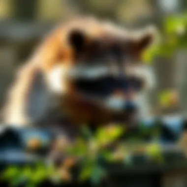 Natural scent deterrents placed around trash