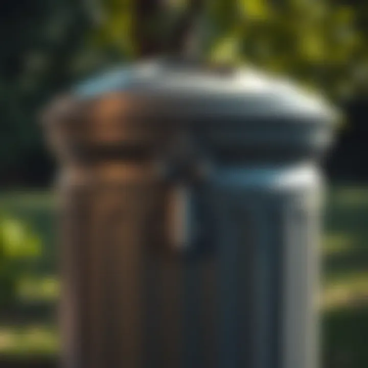 A secure trash bin with a locking mechanism