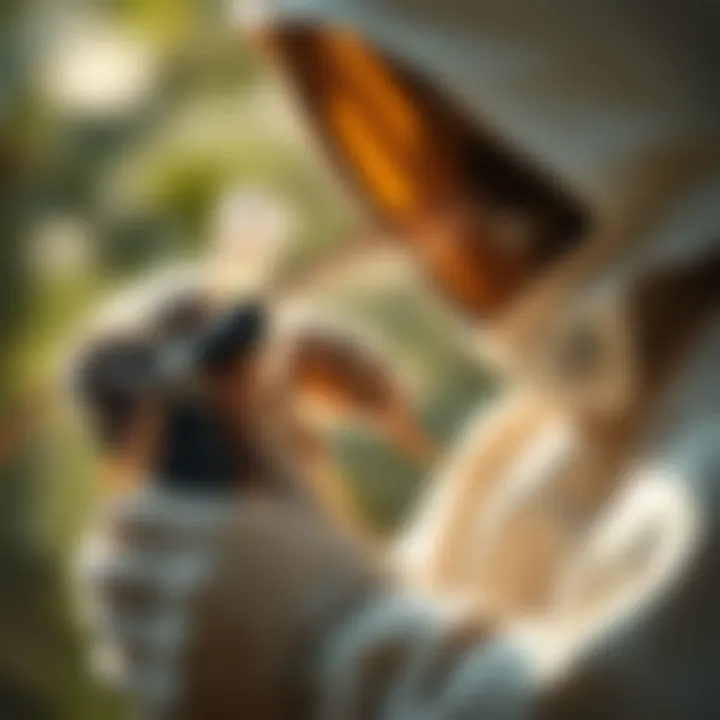 A close-up of a natural wasp nest prevention spray being applied.