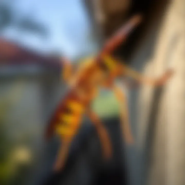 Diverse hornet species identified in a residential area