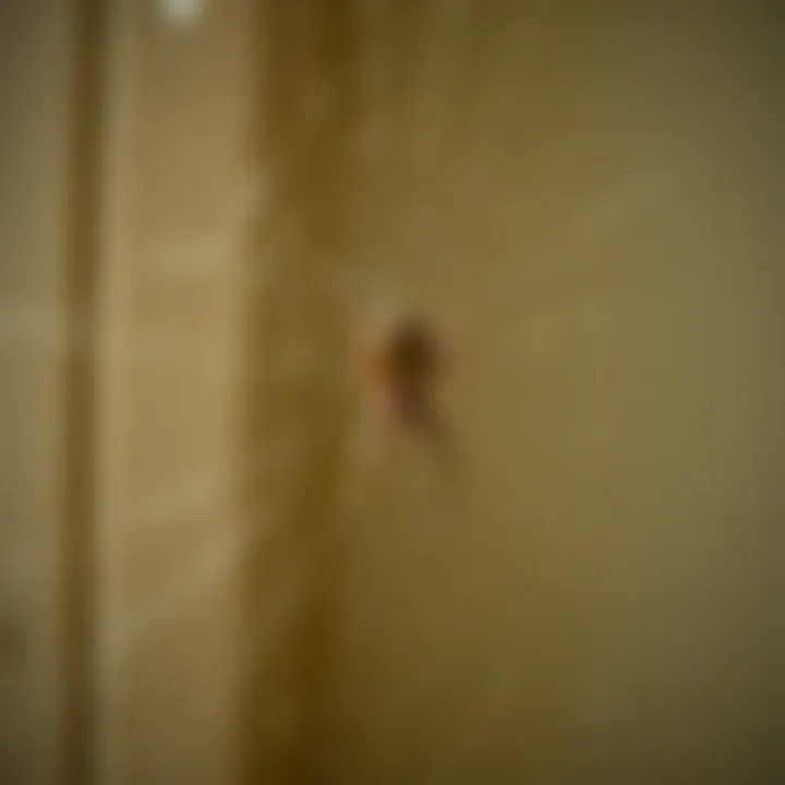 Close-up of Spider Web Detailed view of spider web in a corner