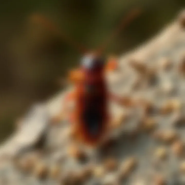 Illustration of American cockroach life cycle