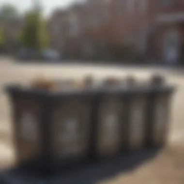 Well-sealed trash bins to prevent raccoon foraging Secure trash bins