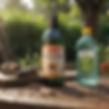 Eco-Friendly Pest Control Products Eco-friendly pest control products on a garden table