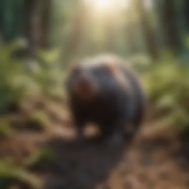 Mole in Natural Habitat A close-up of a mole in its natural habitat