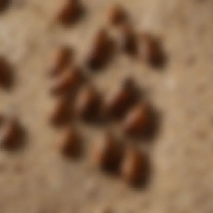 Close-up view of surf termites in their natural habitat