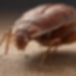 Close-up of a bed bug showing its distinct features