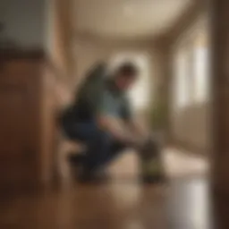 A technician applying eco-friendly pest control solutions in a Wisconsin home