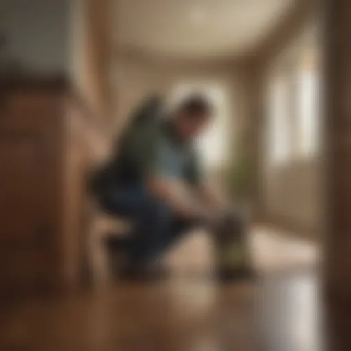 A technician applying eco-friendly pest control solutions in a Wisconsin home