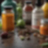 Diverse pest poison types on a table