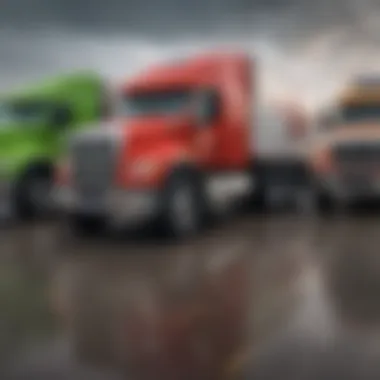 A fleet of Terminix trucks lined up, showcasing their unique designs and branding.
