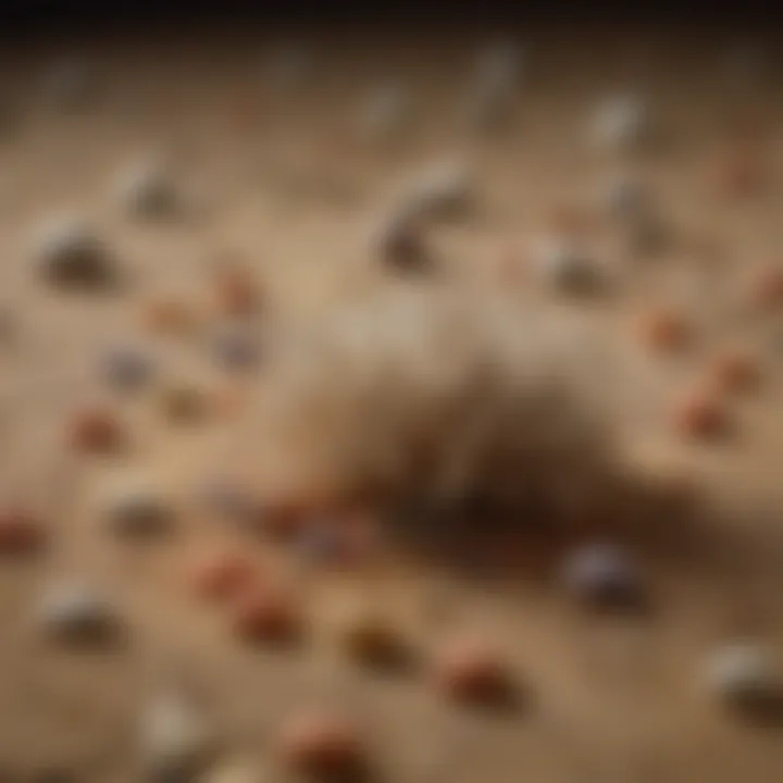 Close-up of active ingredients in flea powders