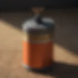 Close-up view of a flea bomb canister