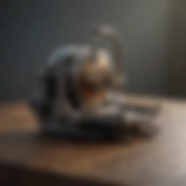 Close-up of a snap trap mechanism