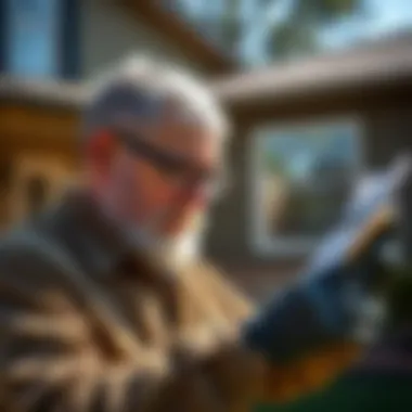 Homeowner Pest Management Strategies Homeowner assessing pest management strategies