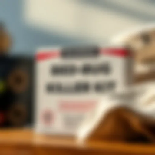 Close-up view of Harris Bed Bug Killer Kit packaging