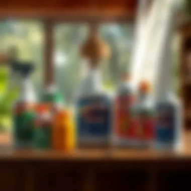 Comparison of Pest Control Products Different pest control products displayed for comparison