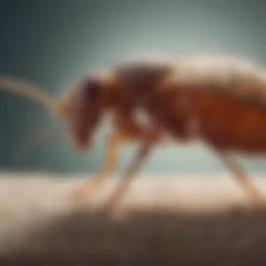 Close-up of a flea on a pet's fur