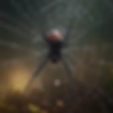 Black Widow Webs: A Key Indicator Visual representation of black widow webs in an outdoor setting