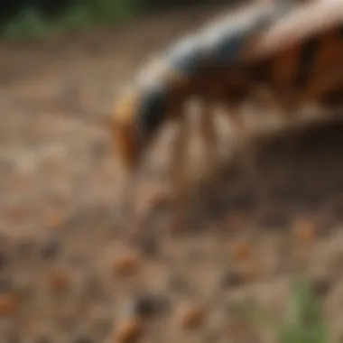 Close-up of active ingredients in a granular insect killer