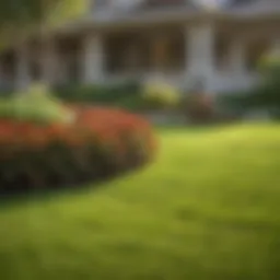 Vibrant green lawn maintained by professionals