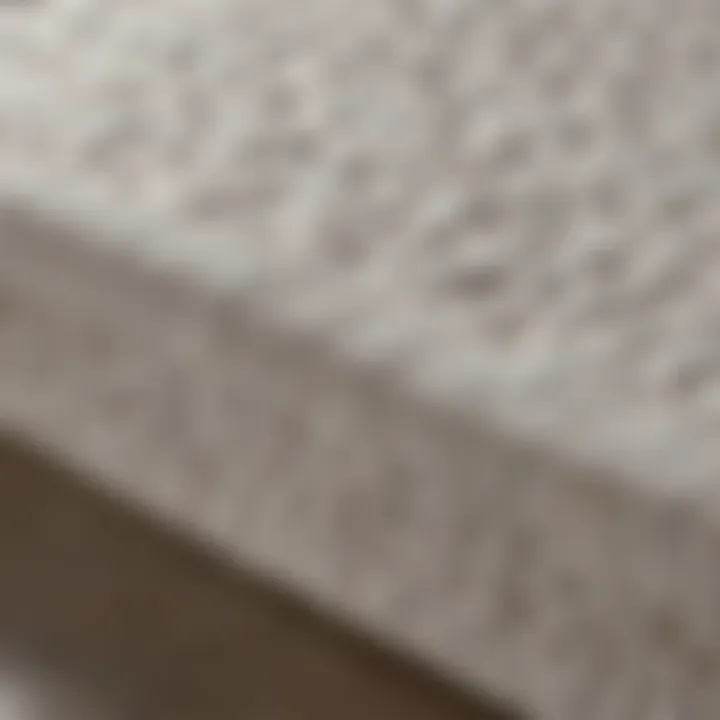 Close-up of the materials used in the Martha Stewart mattress highlighting its unique construction.