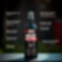 Detailed illustration of Massey bug spray bottle and its features