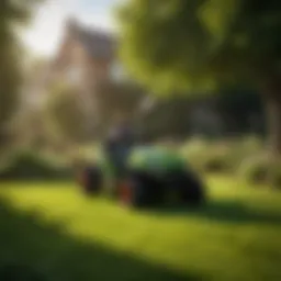 Lush green lawn maintained by professionals