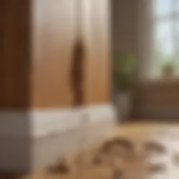 Illustration of a termite infestation in a home setting