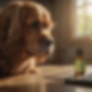 Using Essential Oils Safely for Flea Repellent A person applying essential oils in a pet-friendly manner.